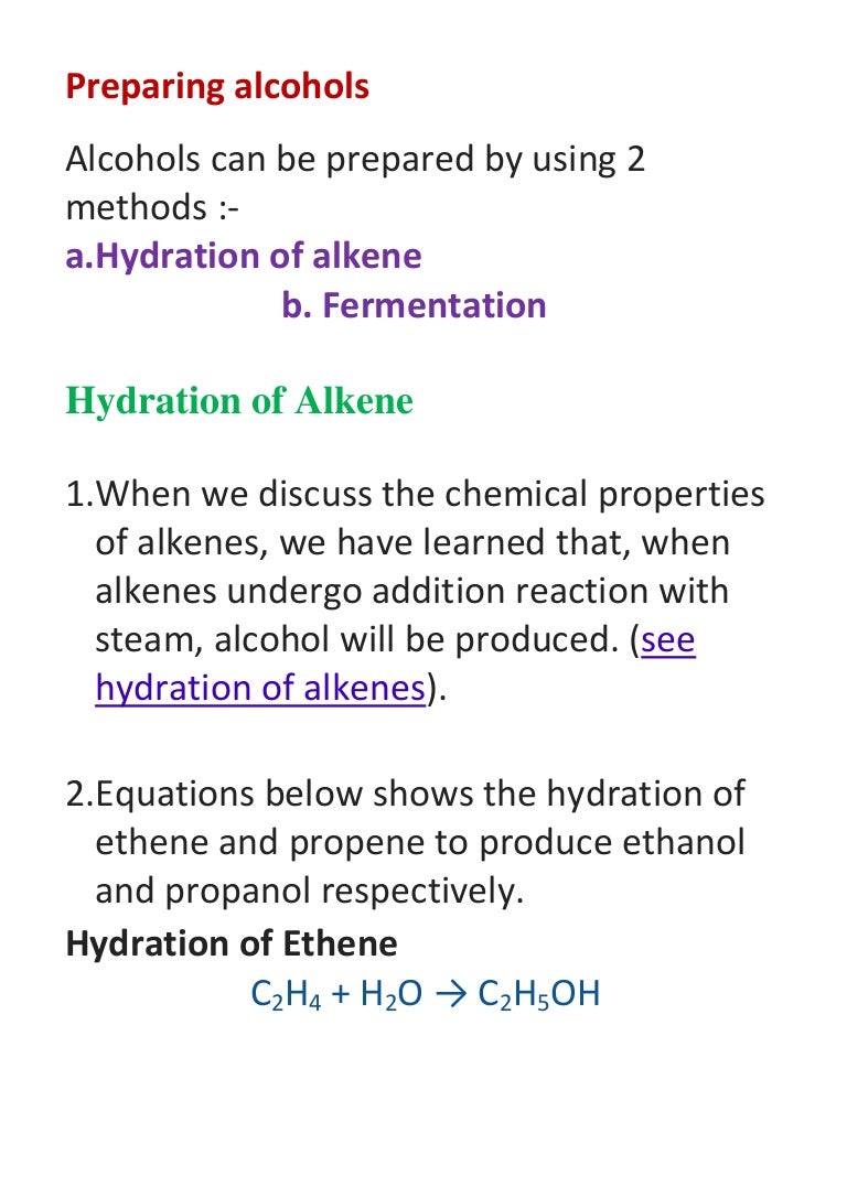 Production of alcohols, application, properties. Methods for producing alcohols 71 Production of alcohols, application, properties. Methods for producing alcohols 93